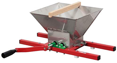 AlcoFermBrew Trituratore per Frutta – Frantumatore Manuale in Acciaio Inox 7L per Frutta Dura e Morbida | UVA, Mele, pere, Bacche | Ideale per succhi, Vino e Sidro