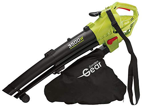 Leaf Blower Vacuum & Shredder Mulcher, Electric 3 in 1, Variable Speed with Large 45L Capacity Collection Bag, 10:1 Shredding Ratio, 10m Cable, 3500W