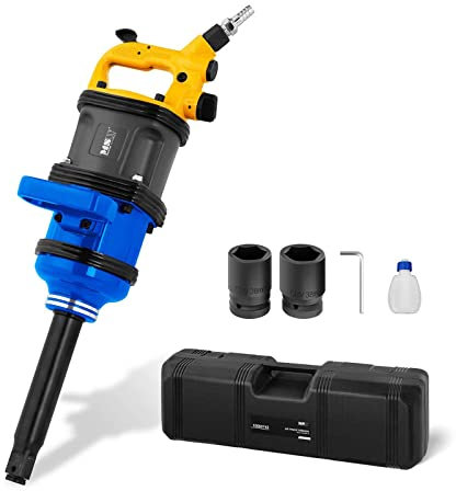 MSW Clé À Choc Pneumatique Visseuse À Percussion MSW-ATW3800-36 (3 800 Nm, 2 300 Tr/Min, 6,3 Bars, Double Marteau, Alliage D'Aluminium)