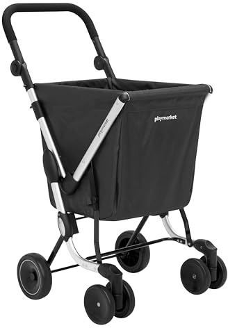Playmarket We Go Basic Carro de la Compra, 50 litros, Poliéster, Gris Marengo, 97 cm