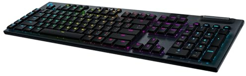 Logitech G915 LIGHTSPEED Clavier Gamer sans Fil Mécanique, Switch ultra-plat GL Tactile, RGB LIGHTSYNC, Design élégant et mince, 30+ heures de jeu, 2,4 GHz/Bluetooth, Français AZERTY - Noir