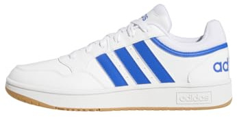 adidas Men's Hoops 3.0 Low Classic Vintage Shoes, Cloud White / Royal Blue / Gum, 11.5 UK