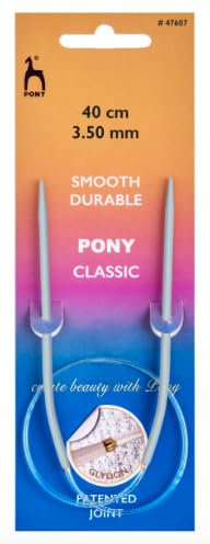 3.5mm Circular Knitting Needles Pony Classic Fixed Cables- 40cm, 60cm, 80cm, 100cm (40cm Cable)