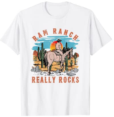 Ram Ranch rockt wirklich Cowboy Horseback Western Country T-Shirt
