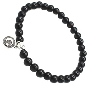 osiuujkw Kvinnors armband med premium snygga muslimska bönepärlor Islam små Tasbih muslimska bönepärlor Islam Tasbih armband, Svart