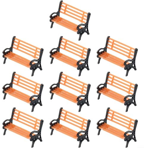 Modellino in miniatura treno HO TT Scale 187 Park Bench Set, realistico e