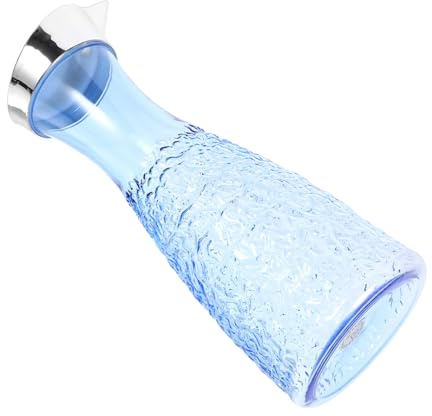 PHENOFICE Pichet à Jus 1000ml Bleu En Polycarbonate Résistant à La Chaleur Avec Bec Verseur Ergonomique Pour Bar Cuisine Maison Pour Boissons Froides Et Chaudes