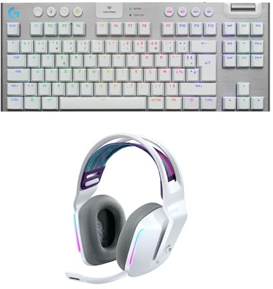 Logitech G G915 X Lightspeed TKL + G733 Lightspeed(FRA AZERTY) | Clavier gaming sans fil, touches PBT double couche, rétroéclairage RVB, GL Tactile - PC/Mac + Wireless Gamer Headset