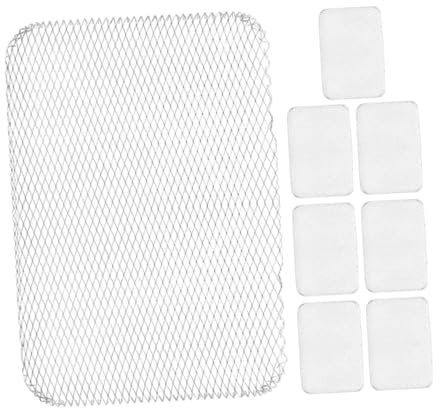 Ciieeo 8pcs Non-Stick BBQ Grill Mesh Mats Metal Barbecue Pads Outdoor Cooking Mesh Grill Sheets for Picnic and Camping