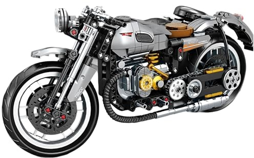 QuirkQuest Sports Motorrad Bausteine Bausatz, 808 Teile Technick Fahrzeug Motorradmodell Spielzeug, Rennen Auto Fahrrad Klemmbausteine, Geschenkideen für Jungen, Kinder und Erwachsene(K2194)
