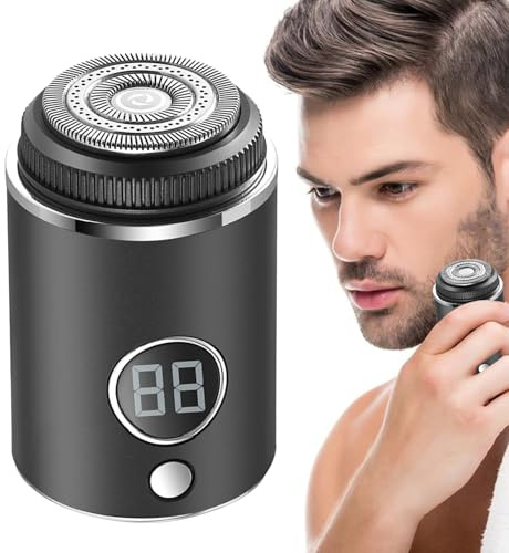 Máquina De Afeitar De Viaje - Recargable Para Uso Húmedo Y Seco Afeitadora Y Recortadora De Barba - Afeitadora de Láminas Eléctrica,Para Rostro Barba Hogar Viaje De Negocios Hombres Papá Esposo