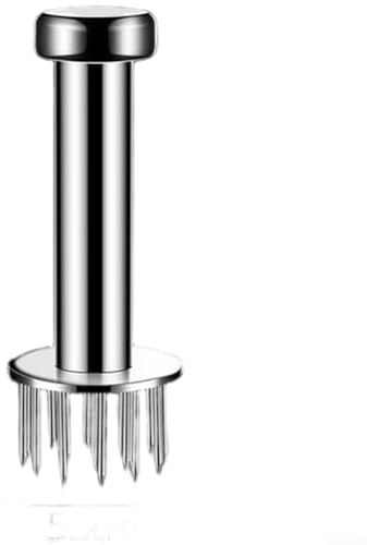 Homeponnew Meat Tenderizer Tool with 48 Stainless Steel Needles, 304 Grade Steel Construction, Professional Kitchen Mallet for Steaks and Poultry Preparation(Round-19 Pins)