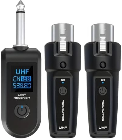 Trasmettitore subwoofer wireless, adattatore audio a lungo raggio, segnale stabile da 12 m, microfono plug-in, dispositivo di trasmissione audio per TV, mixer, chitarra, radio, home theater, musica