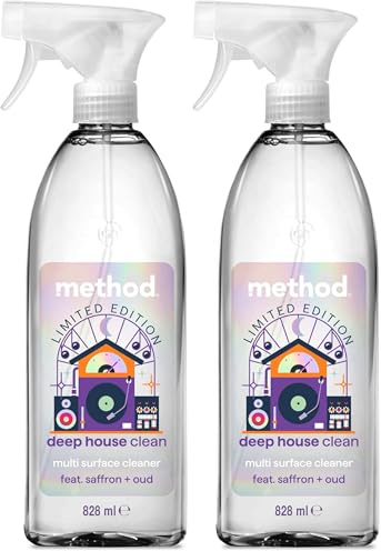 Method All Purpose Cleaner, Limited edition Concentrated Surface Cleaner Deep House, Pack of 2, 1 x 828 ml