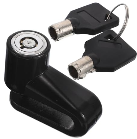 SHINEOFI Candado de Freno de Disco para Motocicleta y Scooter Eléctrico, Bloqueo Antirrobo de Aleación de Zinc, Color Negro, Diseño Pequeño y Resistente para Bicicletas y Motos, Accesorio