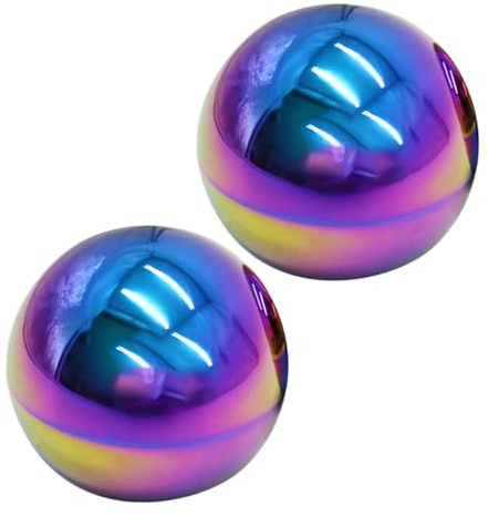 Artibetter Sfera Lucida Riflettente Specchio da Giardino in Acciaio Inossidabile Palla Decorativa 2 Pezzi per Fotografia e Spazi Esterni