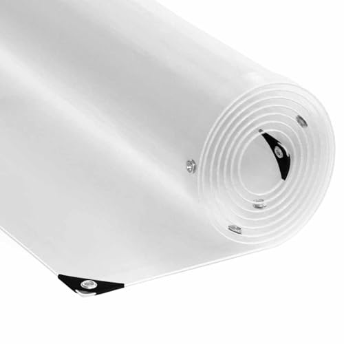 Ziaphsol Cubierta para plantas con ojales, 1 x 3 m, PVC transparente, 350 g/m², protección para plantas impermeable, fieltro para invernadero, cubierta de bancal y bancal, con ojales de aluminio para