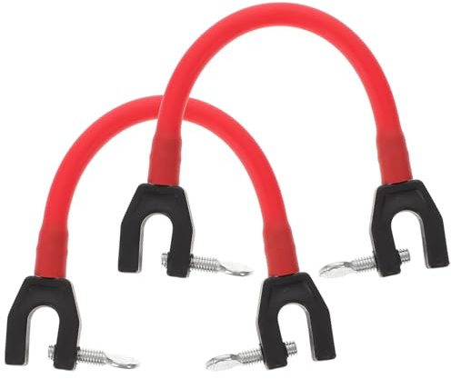 FUNNETOYU 2 Piezas Conector de Punta de Esquí Portátil de Látex Rojo para Ayuda Fácil Entrenamiento de Esquí, Adecuado para Principiantes Aprenden Control Color Aleatorio