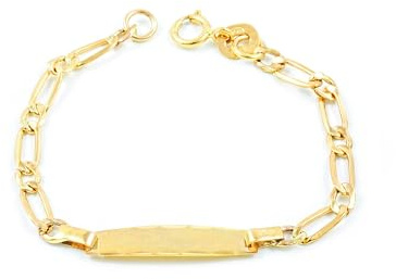 Monde Petit Bracciale per bambini - oro giallo 9k (375) - Scatola Regalo - Certificato di garanzia