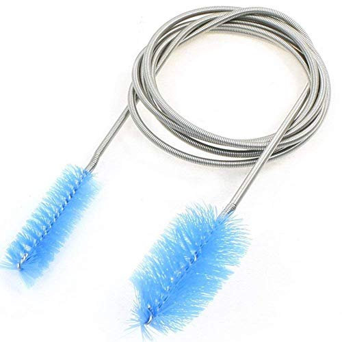 Dokpav 155cm Aquarium Reinigungsbürste Flexible Double Ended Aquarium Schläuche Filter Rohrbürste Reiniger Pumpe Schlauchbürste (Blau)