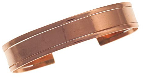 Pulsera de cobre triple elegante, cobre natural, sin imanes, Cobre