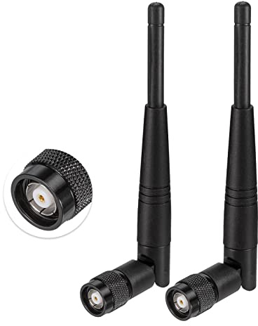 Eightwood 5dBi 2.4GHz WiFi Antenna RP-TNC Male Antennas (2-Pack) Compatible with Trimble Robotic Total Stations, Wireless Router Linksys WRT54G