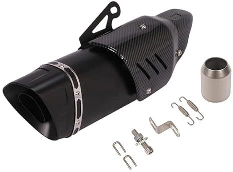 Auspuffanlage für Motorrad Auspuffanlage Auspuff für Yamahá Hónda Suzukí Kawasaki BMẂ Aprilia (Schwarz 38-51mm)