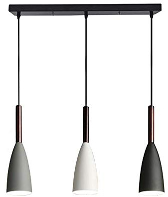 RUIBO Minimalista lampada a sospensione moderna, 3 teste con cavo regolabile LED lampada a sospensione a soffitto, per cucina, sala da pranzo, luci a sospensione, lampadina E27 non inclusa AC90-260V