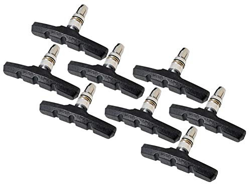 4 Paar (8 Stück) - Fahrrad Bremsbacken - Bremsklötze - Fahrrad Bremsschuhe - Point V-Brake Bremsschuhe - Fahrrad Bremsbeläge - Bremsschuhe Felgenbremse - symmetrisch 70mm