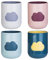 Mlysnd Toothbrush Cup, 4 Pieces Mouthwash Cups Reusable Plastic Tumblers Cloud Pattern Design for Bathroom Kitchen (4 Colors)