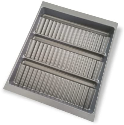 noveo - Gewürzeinsatz Schublade - für 50cm Schubladentiefe - Ideal zur Gewürzaufbewahrung in der Küche - Ostmann, Just Spices, Ankerkraut (473x393mm | 50er Korpusbreite, anthrazitgrau)