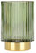 DASITON Rangement Maquillage, Boîte Rangement Pinceaux Maquillage en Cristal, Pot Pinceau Maquillage Vintage Porte-Stylo, Organisateur de Maquillage pour Coiffeuse, Chambre, Salle de Bain (Vert L)