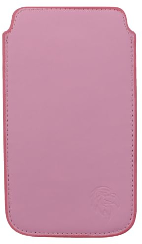 Davii Schutztasche passend für Huawei P30 Lite / P30 Pro / P20 Pro (nur Handy), Einsteckhülle Handytasche mit Zuglasche – weiches Innenfutter Adler Standard XXL Rosa