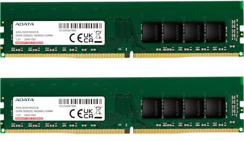 Mémoire ADATA Premier DDR4 16 Go 2 x 8 Go U-DIMM, 3200 MHz, PC Server, Non enregistré, etc