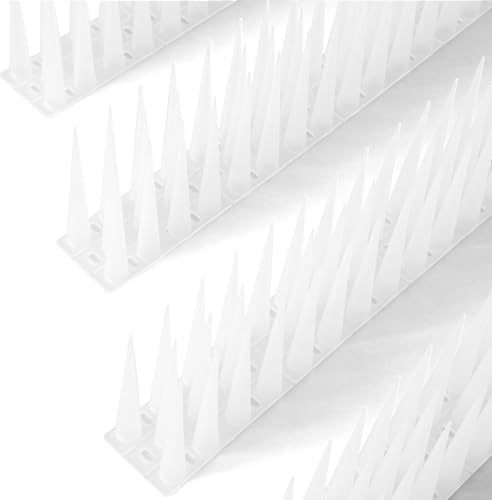 OFFO Pinchos Antipalomas, Pinchos para Palomas de 2.4 m (6x40.6cm), Cristal | Pinchos Palomas Exterior Resistente para Ventanas, Valla, Terraza, Balcon, Techos o Jardines, Pinchos Antipajaros Plastico
