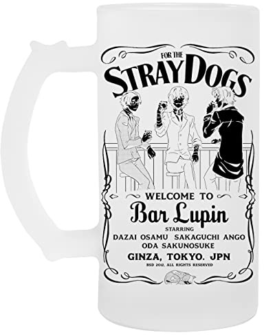 Oda, Dazai And Ango - Bungou Stray Dogs Tasse De Chope De Bière En Verre Glass Beer Mug Cup