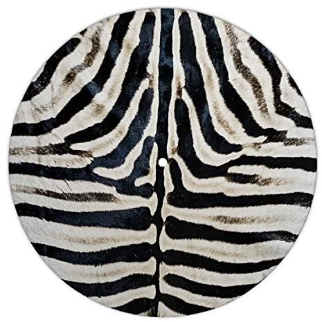 Next Ferry Slipmat - Zebra - Filz Plattenspieler Matte 30 cm (12 Zoll) | DJ Plattentellerauflage 2,5 mm für Plattenspieler & Turntables - für präzises Scratchen & Backspin - bedruckt in Deutschland