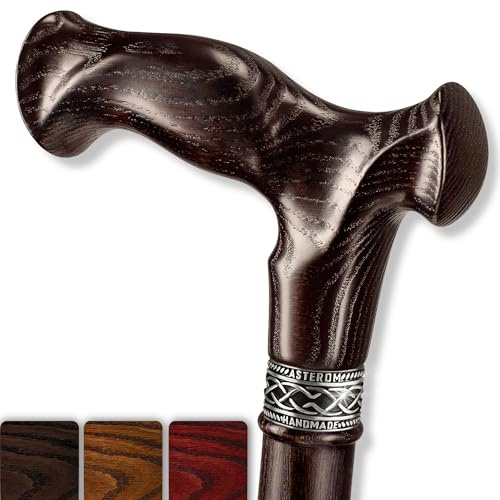 Asterom Gehstock - Ergonomisch Handgemacht - Coole Gehstöcke für Männer & Frauen - Stilvoller Gehstock aus Holz