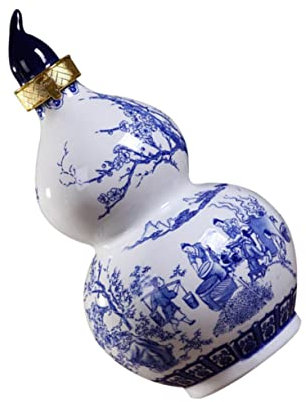 TOPBATHY Keramik Hausspirituosenhalter in Kürbisform mit Elegantem Design und Sicherer Aufbewahrung für Wein als Dekoratives Element für Zuhause und Schreibtisch