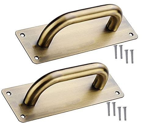 Scheunentürgriffe, Edelstahl-Torgriff, Haustürgriffe für Holztüren, für Haustüren, Holztüren, Balkontüren, grüne Bronze (Länge 300 mm)