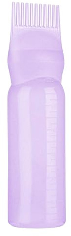 Botella de peine de tinte para el cabello, botella aplicadora de peine de raíz, aplicador de peine de tinte para el cabello, kit profesional de coloración para el cabello, botella portátil con escala
