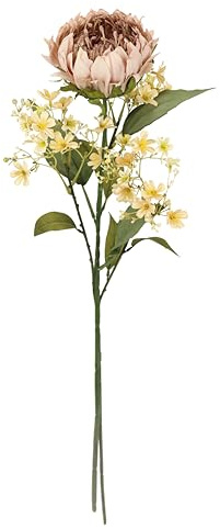 Kunstblumen Protea Blütenzweig 2er Set 70 cm Stielblumen-Sortiment künstliche Einzelblumen für Vase Einzelzweig einzelner Herbstzweig Herbstliche Blumen Herbst-Deko Herbstblume Dekoblume, Mauve