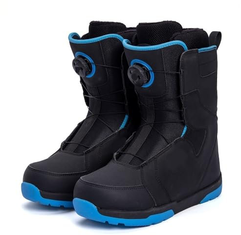 Damen-Skischuhe, wasserdicht und Schnee-Winterstiefel, isolierte und atmungsaktive warme , Snowboard-Sportstiefel, Damen-Ski-Anti-Rutsch-Schuhe for kaltes Wetter, Schnee-Skischuhe, Skiausrüstung(Black