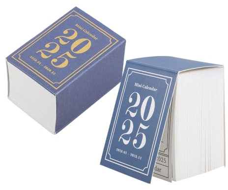 Tofficu 2 Stücke Mini Desktop Kalender 2025 Schreibtisch Kalender Klassenzimmer Planer für Home Office Decor