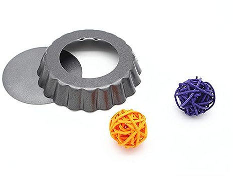 Cabilock Bandeja Redonda Antiadherente Para Hornear Molde Para Pasteles y Tartas 10 Cm 2 Unidades