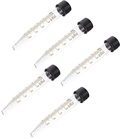 Mobestech 5pièces Tubes Centrifuge Verre Avec Bouchons Vissés Tubes Laboratoire Coniques Étanches Et Précis Pour Échantillons Petits Et Précis