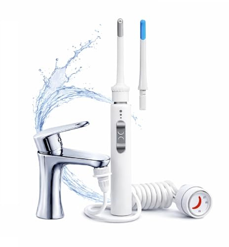 Limpiador de Dientes con Agua a Presión, Irrigador Dental Portátil | Conectado al grifo, sin electricidad ni baterías. Limpieza profunda de dientes y encías para casa y viaje.