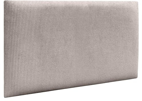 DHOME Gepolsterte Premium Cord Paneele Selbstklebend für Wände Schallabsorbierend Stoßfest Ideal für Kopfteile Dekoration Zuhause und Schlafzimmer (Braun, 50x40cm)
