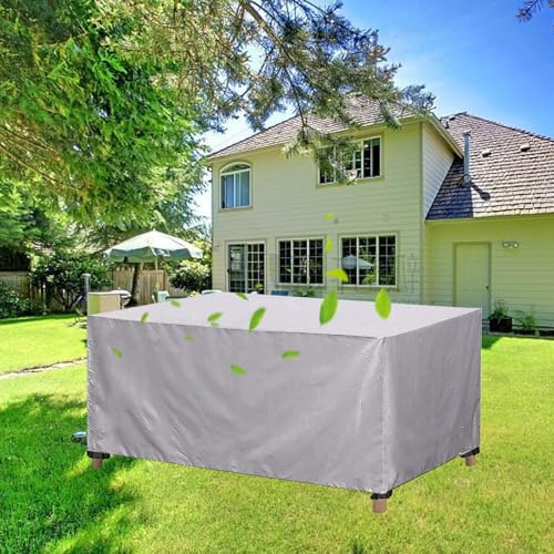 HYFBH Funda Muebles Jardín Impermeable 90x50x110cm/LxWxH Funda Mesa y Sillas Exterior Jardin Cubierta para Sillones Baja Taburete Mesita Tumbonas Fundas Oxford 420D Impermeable Tela Cuadrado