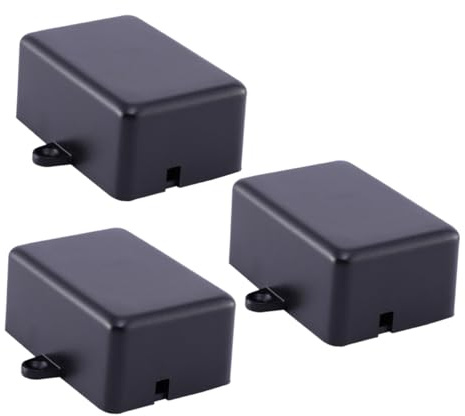 Boîtier de Jonction Électrique Lot de 3 Pièces en Plastique Noir